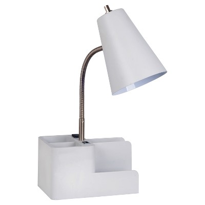 organizer desk lamp with charging outlet