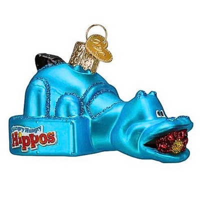 Old World Christmas 2.0 Inch Hungry Hungry Hippos Tabletop Game Tree Ornaments