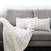 Cheer Collection Luxurious Faux Fur Throw Pillows Set of 2 - White (12" x 20") - 2 of 4