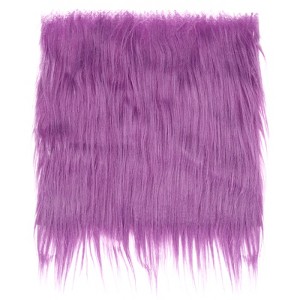 Unique Bargains DIY Crafts Halloween Gnome Beard Plush Fluffy Faux Fur Fabric Square Patches - 1 of 4