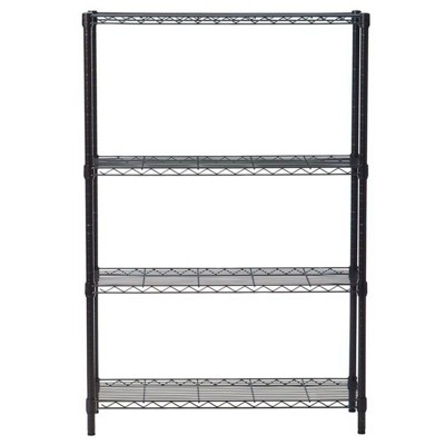 SEVOBAL Utility Storage Shelves Multi Layer Open Design Durable Build for Home Office and Retail Spaces, Black, 36.02"*14.56"*5.51"