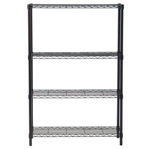 SEVOBAL Utility Storage Shelves Multi Layer Open Design Durable Build for Home Office and Retail Spaces, Black, 36.02"*14.56"*5.51" - 1 of 4