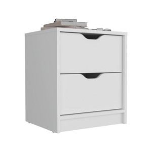 NicBex Nightstand with Drawer,Modern Side Table with Storage Space,Bedside Table for Bedroom,Living Room,Black/White - 1 of 4