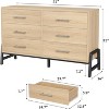 Jojoka 6 Dresser for Bedroom,52" Wide Dresser with Storage,Wooden Closet Storage Chest for Living Room - 2 of 4