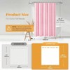 Extra Long Pink Boho Shower Curtain 72x84, Striped Tassel Linen Fabric with 12 Hooks, Heavy Duty for Bathroom - 3 of 4
