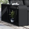 vidaXL Black Poly Rattan Storage Shelves – Set of 2 – Outdoor/Garden/Patio/Backyard - 2 of 4