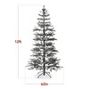 Best Choice Products Pre-Lit Flocked Sparse Christmas Tree Artificial Pine Tree, w/White & Multicolored LED Lights - Black - 2 of 4