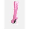 Shawtie High Heel Stretch Patent Calf Boots Women - 4 of 4