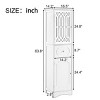 Tall Bathroom Cabinet, Bathroom Storage Cabinets With Drawer And Doors And Adjustable Shelf-Cuddlewood - 4 of 4