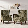 Jeffrey Traditional Nailhead Trim Armchair with Solid Legs Set of 2|HULALA HOME - 3 of 4