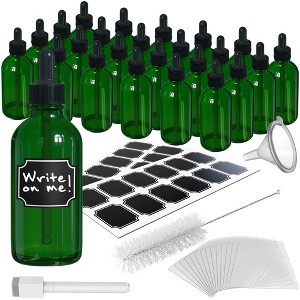 Nevlers 4 Oz Leakproof Green Glass Dropper Bottles (Pack of 24) - 1 of 4