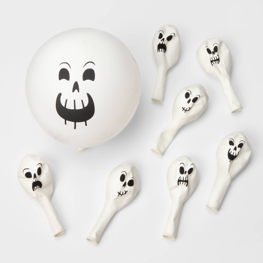 Halloween 8ct Skeleton Face Halloween Balloons - Hyde & EEK! Boutique