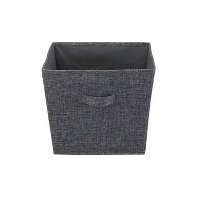 Graphite Medium Fabric Storage Bins with Handles, 2-Pack