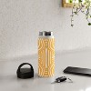 Little Dean Yellow mustard boho stripe Water Bottle - Society6 - image 4 of 4