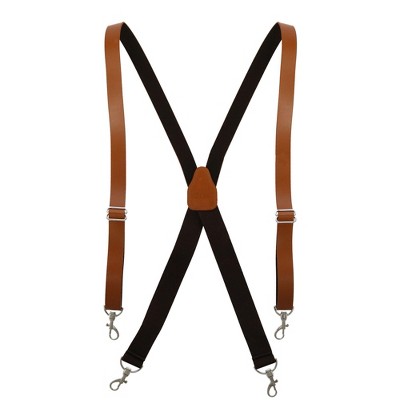 Solid Color Elastic Leather Suspenders Braces Armband Shirt Sleeve