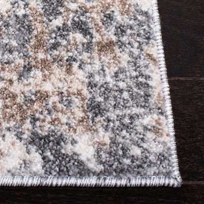 Calanthia Light Grey Abstract Textured Runner Rug - 2' x 13'