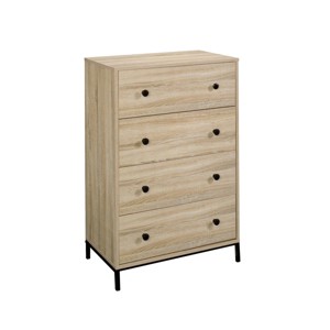GlasFlength Decorative Storage Cabinets Drawer Chest Brown Finish Sturdy Solid Build Keeps Items Neatly Tidy Fits Bedroom, Brown, 59.45"*17.91"*5.12" - 1 of 4
