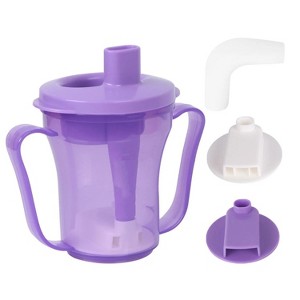 LunaLulinlk Sippy Drinking Cups, Plastic+Silicone 5CC or 10CC, Purple - 1 of 4