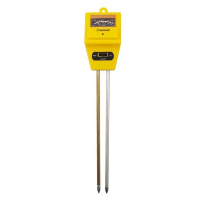 Insten Soil pH Meter, Soil Moisture / Light / pH Tester, For Gardening, Plant Care, Farming, Gardening Tool Kits, Yellow Square