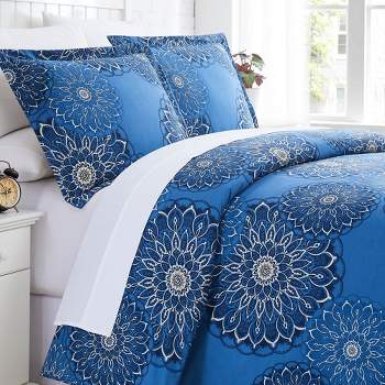Southshore Fine Living Midnight Floral Oversized Down Alternative Comforter Set