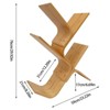 YIYIBYUS 4-Tier Floor Bamboo Tree Bookshelf, Modern Standing Bookcase Office Book Storage - 4 of 4