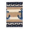 Earth Rugs Coastal Navy Anchor Stair Tread – Oval Cabin & Beach Style 27"x8.25" - 3 of 3