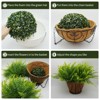 2 Pcs Artificial Hanging Plants Outdoor Fake Hanging Ferns Planter with Basket, Greenery UV Resistant for Patio Garden Home Decor - 4 of 4