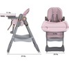 Yinvani Pink Adjustable Baby High Chair with Safety Belt - 4 of 4