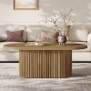 Lantine Oval Coffee Table, 47.2" Farmhouse Wood Center Table with Fluted Design for Living Room, Office, Apartment - 2 of 4