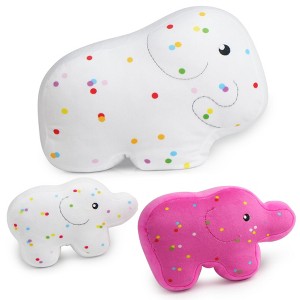 BenBen 3Pcs Cookies Plush Toys, 13.75”, 7.5” and 6.25” Cute Elephant Family Stuffed Animals - 1 of 4