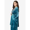 Roaman's Women's Plus Size Embroidered Velour Duster - 4 of 4