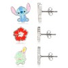 Disney Lilo and Stitch Experiment 626 Silver Plated Stud Earring Set - 3 Pairs - 4 of 4
