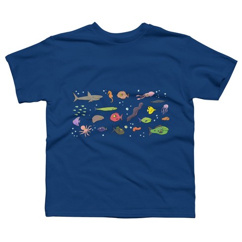 Boy's Design By Humans Funny Sea Creatures Cartoon Illustration By ...