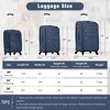 Maggift 5 PCS Bag and Luggage Sets, with 4 Spinner Wheels Lightweight Suitcase, Suitable for business trips and travel, Blue, 18.9"*12.2"*30" - 3 of 4