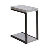 Syemin End Tables C Shaped TV Tray, Small Side Tables, Small Space Couch Table Snack Table, Industrial Side Table, Grey, 11.5"*17.75"*25.5" - 4 of 4