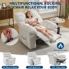 Living Room Chair w/ Massage and Heat - Electric Rocking Recliner w/Overstuffed Back, 2 Side Pockets & Remote - 4 of 4