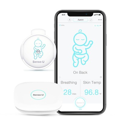 Sense-U Smart Baby Monitor with Breathing Movement, Sleep Position, Body Temperature from Anywhere
