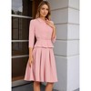 Allegra K Women's Business Office Long Sleeve Blazer Jacket Pleated Skirts 2 Piece Suit Sets Outfits - 3 of 4