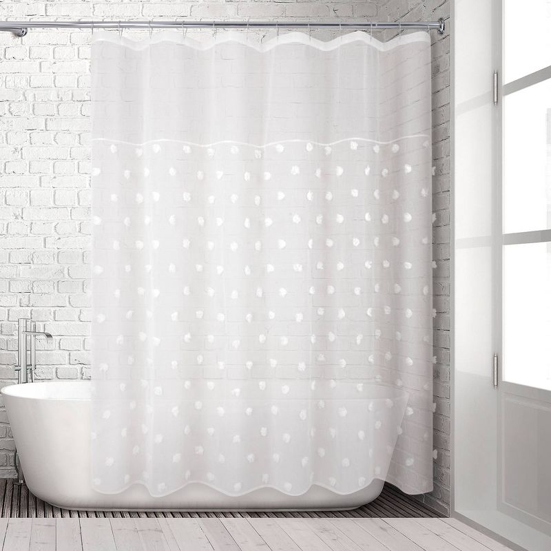 Cameron Shower Curtain White - Allure Home Creations, 3 of 7