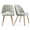 Edwin Boucle Dining Chair Set Of 2,Modern Kitchen Dining Room Chairs with Curved Round Backrest,Boucle Chairs with Metal Legs-Maison Boucle - image 3 of 4