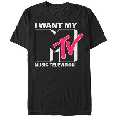 New MTV Music Television Mens S-M-L-XL Green Rainbow Shirt $24 