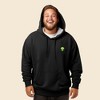 Dalix Alien Embroidered Fleece Zip Hoodie Cold Fall Winter Mens - 3 of 4