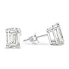 Pompeii3 2Ct Lab Created Emerald Cut Diamond Studs 14k White Gold Earrings - 2 of 4
