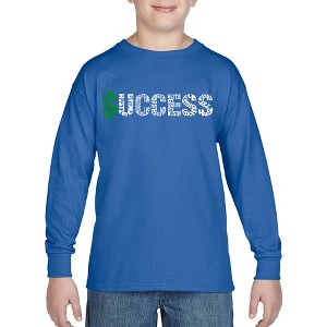 LA Pop Art Boy's Word Art Long Sleeve - Success - 1 of 4