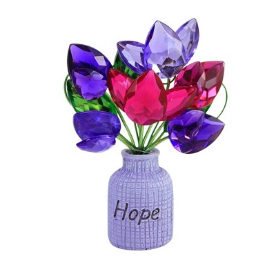Crystal Expressions 4.0" Flower In Planter Easter Encourgement  -  Decorative Figurines