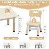 Height Adjustable Kids Table and Chairs Set with Storage, Toddler Activity Desk with Graffiti Desktop & Non-Slip Legs for Drawing and Learning - 3 of 4