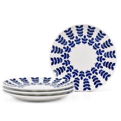 Noritake Sandefjord Set of 4 Coupe Salad/Dessert Plates