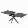 CENGHU 62.4" Extendable 78.15"Very Large Rectangular Dining Table, Modern Mid-Century Kitchen Table with Black Metal X Shape Legs, Conference Table - 4 of 4