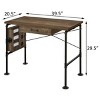 INFURNIC Desks Modern Writing Desk with Spacious Drawer and Open Shelves for Efficient Storage and Organization, Brown, 39.5"*20.5"*29.5" - 4 of 4