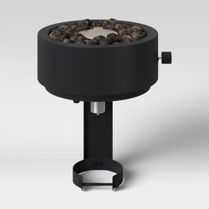 10" Round Metal Outdoor LP Tabletop Fire Pit Black - Threshold™ - 1 of 2